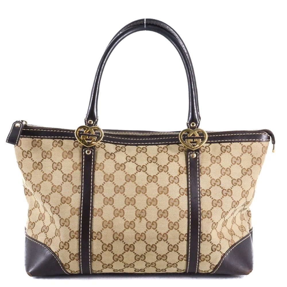 GUCCI Lovely Interlocking G Small Guccissima Tote